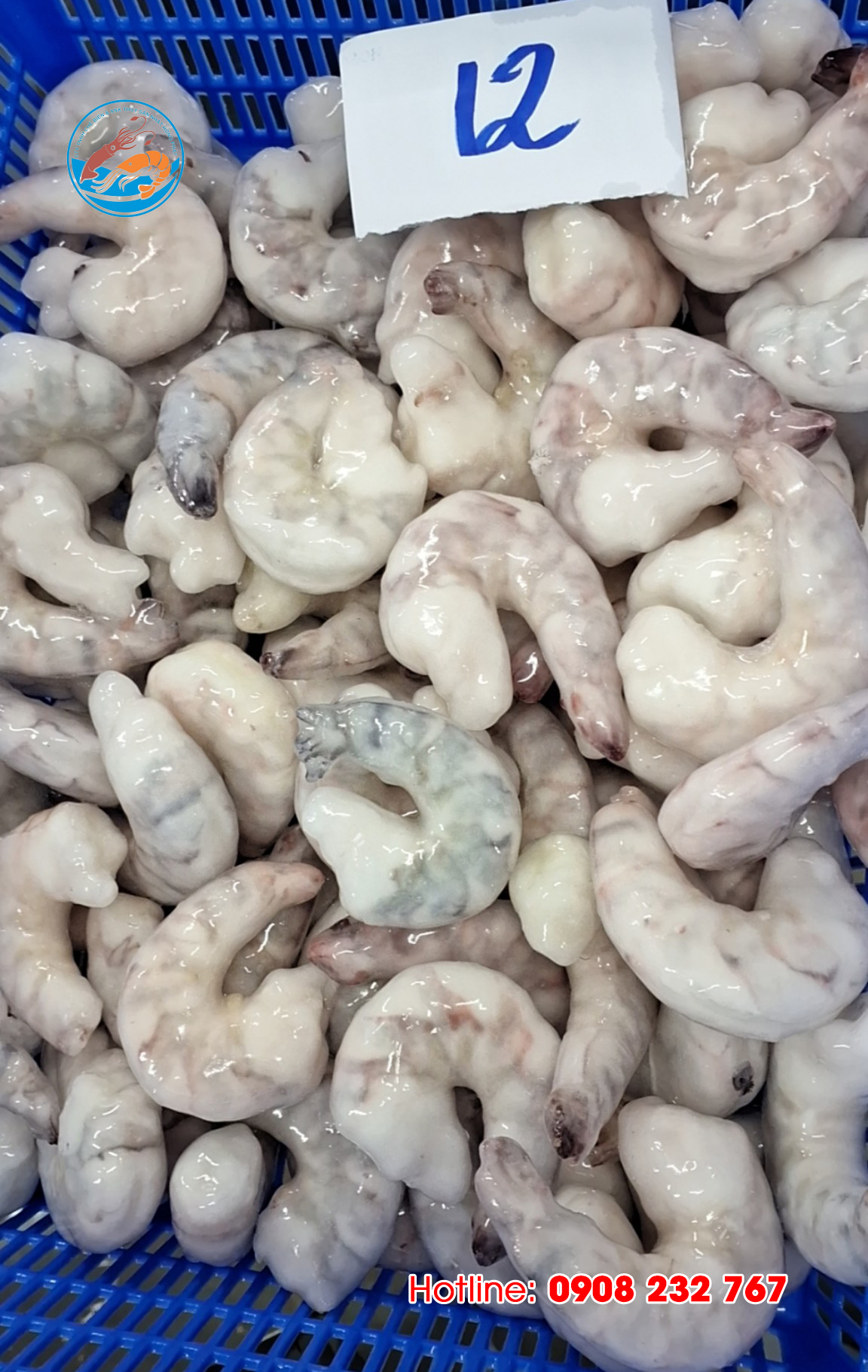 Tôm sú bóc nõn giòn đông lạnh, size 8 - 12, thùng 10 túi x 600gr, Giao Tp. HCM